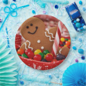 Lebkuchen-Mann und Süßigkeits-PapierTeller Pappteller (Party)
