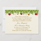 Lebkuchen Mann Weihnachten Party Einladung (Rückseite)