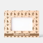 Lebkuchen Mann, Weihnachtsbaum, Herz & Name 6x4 Geätzte Rahmen (Vorderseite)