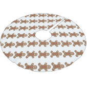 Lebkuchen-Mann-Weihnachtsfeiertag Polyester Weihnachtsbaumdecke (Schrägansicht)
