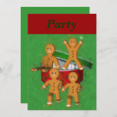 Lebkuchen-Mann-Weihnachtsfeiertags-Einladung Einladung (Vorne/Hinten)