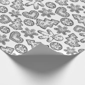 Lebkuchen-Mann-Weihnachtsplätzchen Geschenkpapier (Ecke)