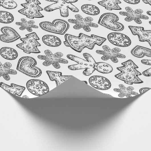 Lebkuchen-Mann-Weihnachtsplätzchen Geschenkpapier (Ecke)