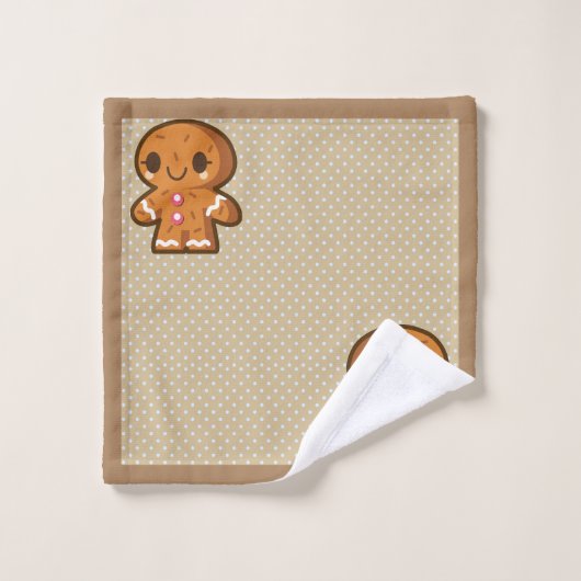 Lebkuchen Männer Badetuch Set (Waschlappen)