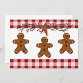 Lebkuchen Männer Cookie Swap Einladung (Vorne/Hinten)