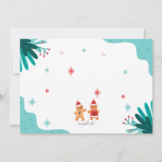 Lebkuchen Männer Dekorieren Party Einladung (Rückseite)