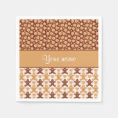 Lebkuchen Männer Gesichter und Herzen Serviette (Vorderseite)