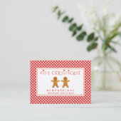Lebkuchen Männer Gingham Weihnachtsgeschenk-Besche Visitenkarte (Stehend Vorderseite)