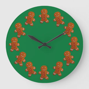 Lebkuchen-Männer Große Wanduhr