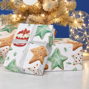 Lebkuchen Männer Kekse Kekse Moderne Weihnachten Geschenkpapier