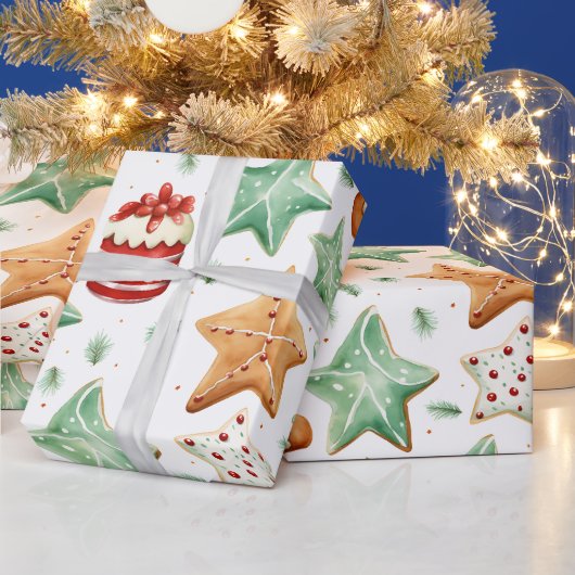 Lebkuchen Männer Kekse Kekse Moderne Weihnachten Geschenkpapier (Feiertage)