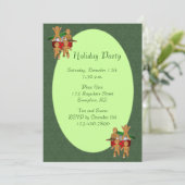 Lebkuchen Männer Kekse Weihnachtsfeiertag Einladung (Stehend Vorderseite)