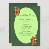 Lebkuchen Männer Kekse Weihnachtsfeiertag Einladung (Vorne/Hinten)