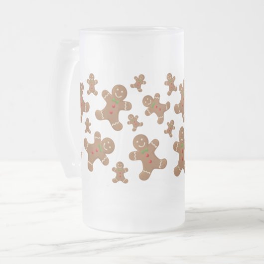 LEBKUCHEN-MÄNNER MATTGLAS BIERGLAS (Vorderseite Links)