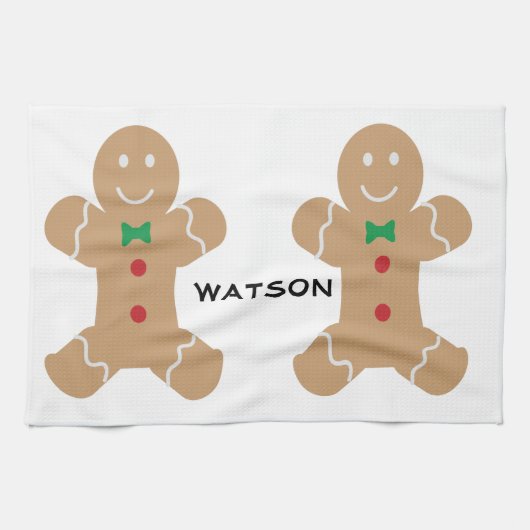 Lebkuchen Männer mit Namen Handtuch (Horizontal)