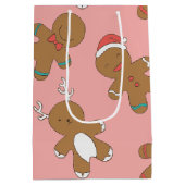 Lebkuchen Männer Pink Mittlere Geschenktasche Geschenktüte (Rückseite)