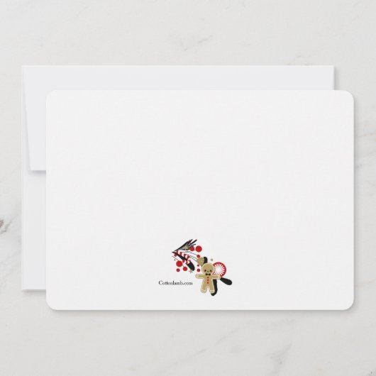 Lebkuchen Männer Rahmen Foto Ferienkarte Einladung (Rückseite)