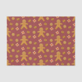 Lebkuchen Männer und Kekse Burgundy Muster Seidenpapier (Vorderseite)