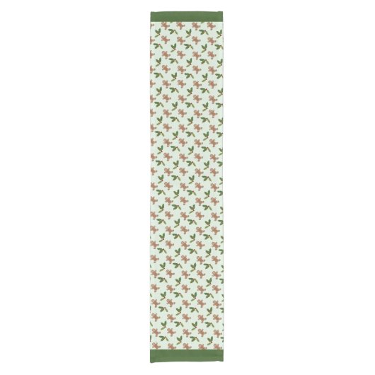 Lebkuchen-Männer und Stechpalme Kurzer Tischläufer (Vorderseite)