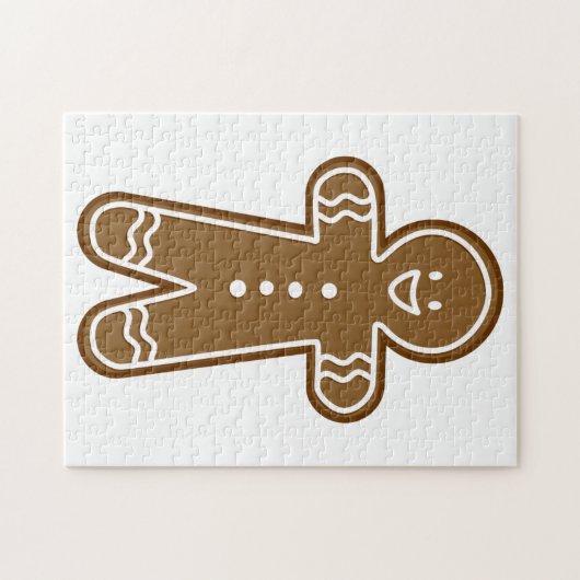 Lebkuchen-Mannplätzchen Puzzle (Horizontal)