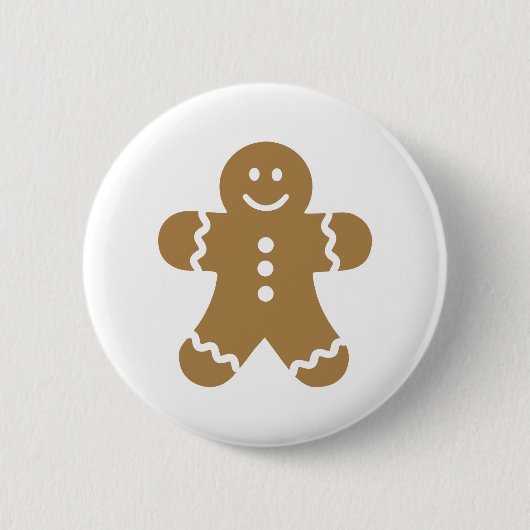 Lebkuchen Mannweihnachten Button (Vorderseite)