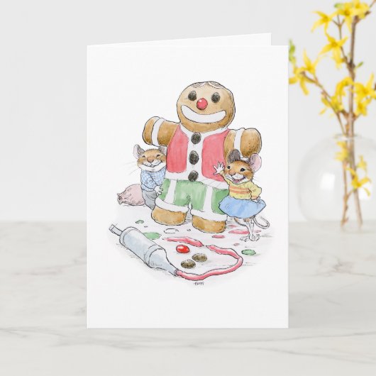 Lebkuchen-Mäusekarte Karte (Gelbe Blume)