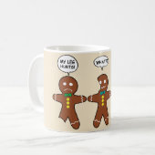 Lebkuchen Mein Leg Hurts Spaß Kaffeetasse (Vorderseite Links)