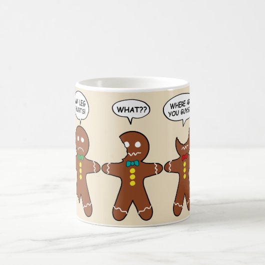 Lebkuchen Mein Leg Hurts Spaß Kaffeetasse (Mittel)