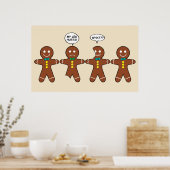 Lebkuchen Mein Leg tut Weihnachten weh Poster (Küche)