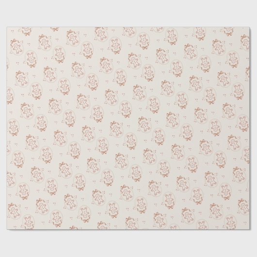 Lebkuchen Minimaler neutraler Weihnachtsurlaub Geschenkpapier (Flach)