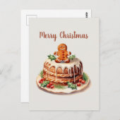 Lebkuchen mit Aquarellfarben hinzufügen Postkarte (Vorne/Hinten)