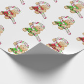 Lebkuchen mit Candy Cane Geschenkpapier (Ecke)