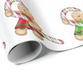 Lebkuchen mit Candy Cane Geschenkpapier (Rolleneckpunkt)