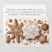 Lebkuchen mit Cinnamon Schneeflocken Feiertagskarte (Vorne/Hinten)
