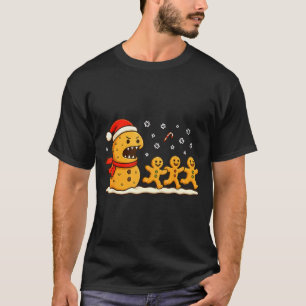 Lebkuchen-Monster-Jagd Lustige Weihnachtsplätzchen T-Shirt