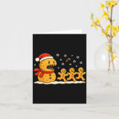 Lebkuchen-Monster-Verfolgungsjagd Lustiger Weihnac Karte (Gelbe Blume)