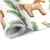 Lebkuchen-Muster Geschenkpapier (Rolleneckpunkt)
