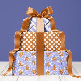 Lebkuchen Muster Niedlich Weihnachten Geschenkpapier Set