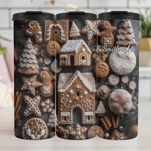 Lebkuchen-Muster Thermosbecher