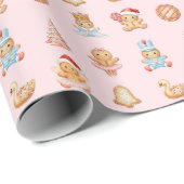 Lebkuchen-Nussknacker-Geschenkpapier Geschenkpapier (Rolleneckpunkt)