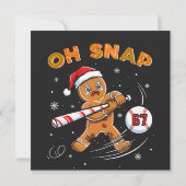 Lebkuchen Oh Snap 67 Baseball Einladung (Rückseite)