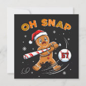 Lebkuchen Oh Snap 67 Baseball Einladung (Vorderseite)