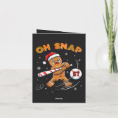 Lebkuchen Oh Snap 67 Baseball Feiertagskarte (Rückseite)