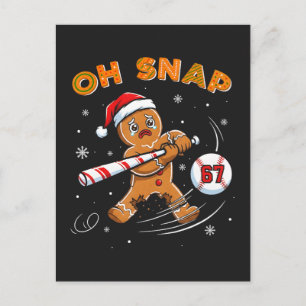 Lebkuchen Oh Snap 67 Baseball Feiertagspostkarte