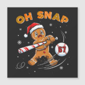 Lebkuchen Oh Snap 67 Baseball Magnetkarte (Vorderseite)
