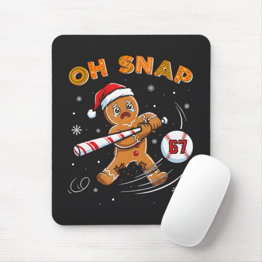 Lebkuchen Oh Snap 67 Baseball Mousepad (Mit Mouse)