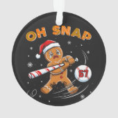 Lebkuchen Oh Snap 67 Baseball Ornament (Rückseite)
