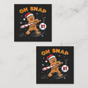 Lebkuchen Oh Snap 67 Baseball Quadratische Visitenkarte