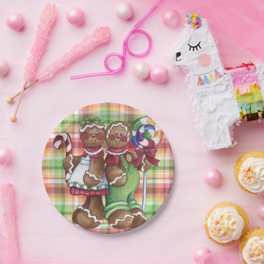 Lebkuchen-Paar-Süßigkeits-Geschäfts-Pappteller Pappteller (Party)