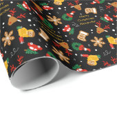 Lebkuchen Personalisiert Weihnachten Geschenkpapier (Rolleneckpunkt)